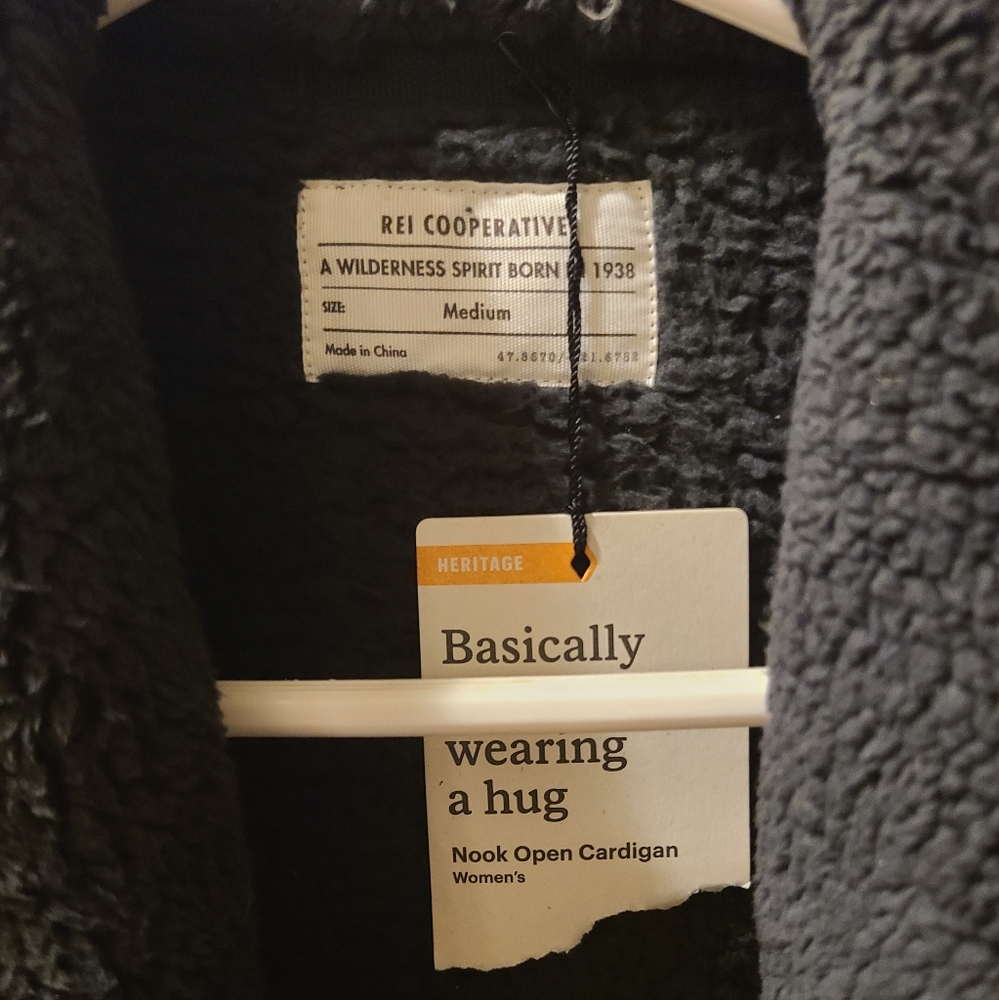 NWT REI Nook Open Cardigan - Size Medium